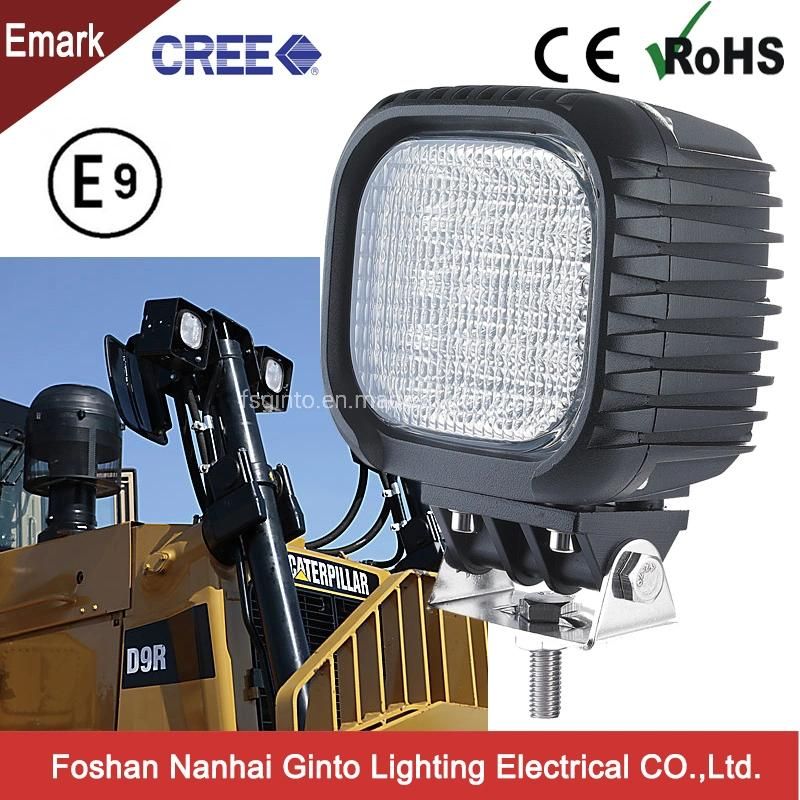 Square 48W 5inch Spot/Flood 12V/24V CREE LED Work Light for Car Truck Tractor Forklift (GT1013B-48W)