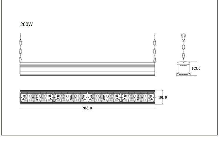 Hot Sale Factory Price 50W LED Linear High Bay Light