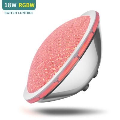 18W IP68 Structure Waterproof RGBW Switch Control PAR56 LED Swimming Pool Lights