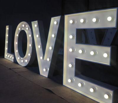 Giant Bulb Sign LED Love Marquee Letters Lights for Wedding