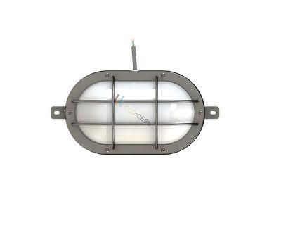 Stainless Steel Housing Mariner 1-Light Chrome Outdoor Wall Lantern Sconce Bulkhead Light 10W 4000K 1000lm
