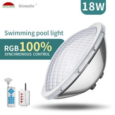 Manufacturers 18W PAR56 UL Certification 100%Synchronous Control IP68 LED Pool Light