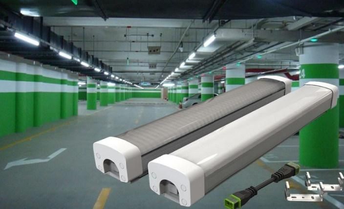 40W 4800lm Vapor Tight Linear Lighting Fixture IP65 Tri-Proof LED Light