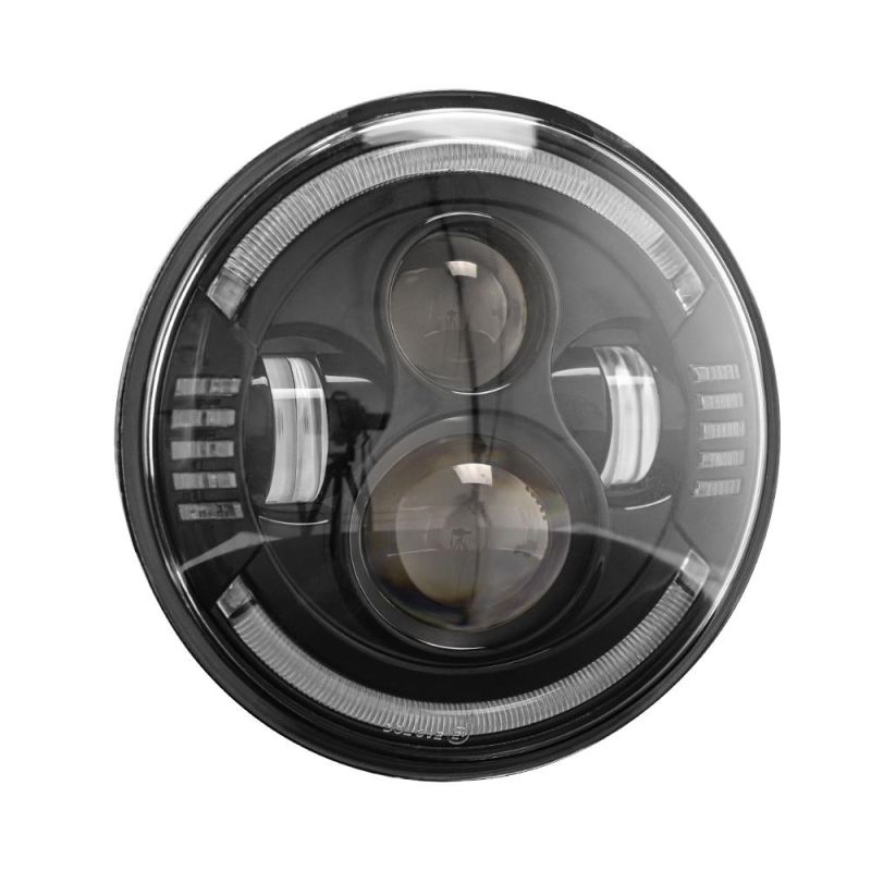 Dxz Light Guide 7 Inch 4LED Headlight H4 H13 DRL for Jeep Wrangler Offroad 45W LED Work Light Auto Parts