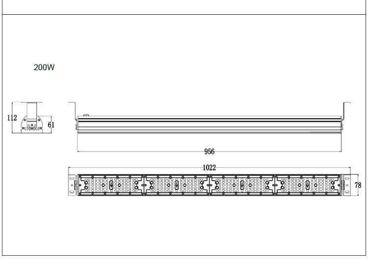 2020 Lights 4 Feet 2FT Dimmable 150watt High Bay 150W Highbay 4FT LED Linear Light