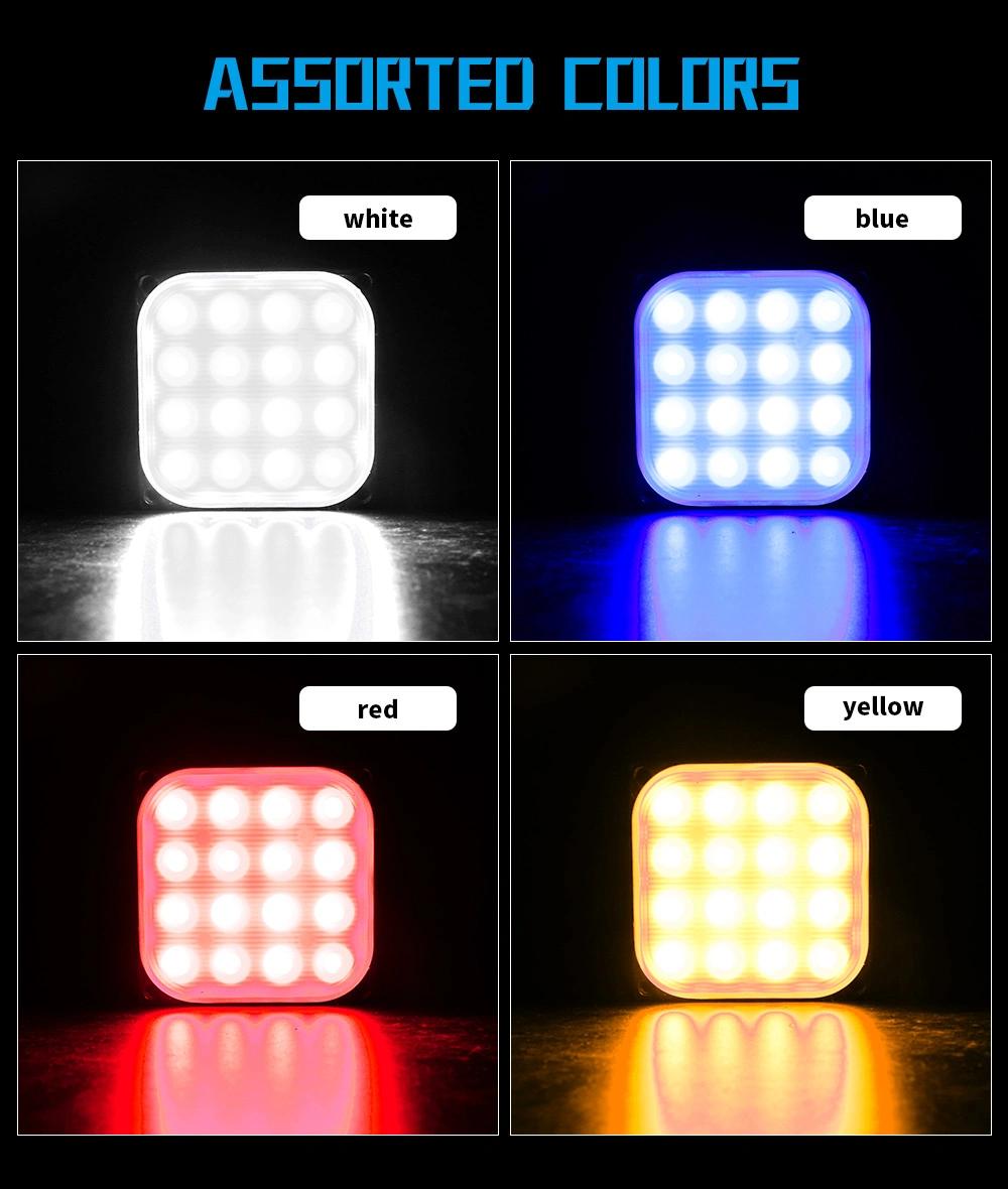 Dxz 16LED Dual Row LED Flash Light Surface Mount Super Slim Side Light Flashing Strobe LED Warning Light