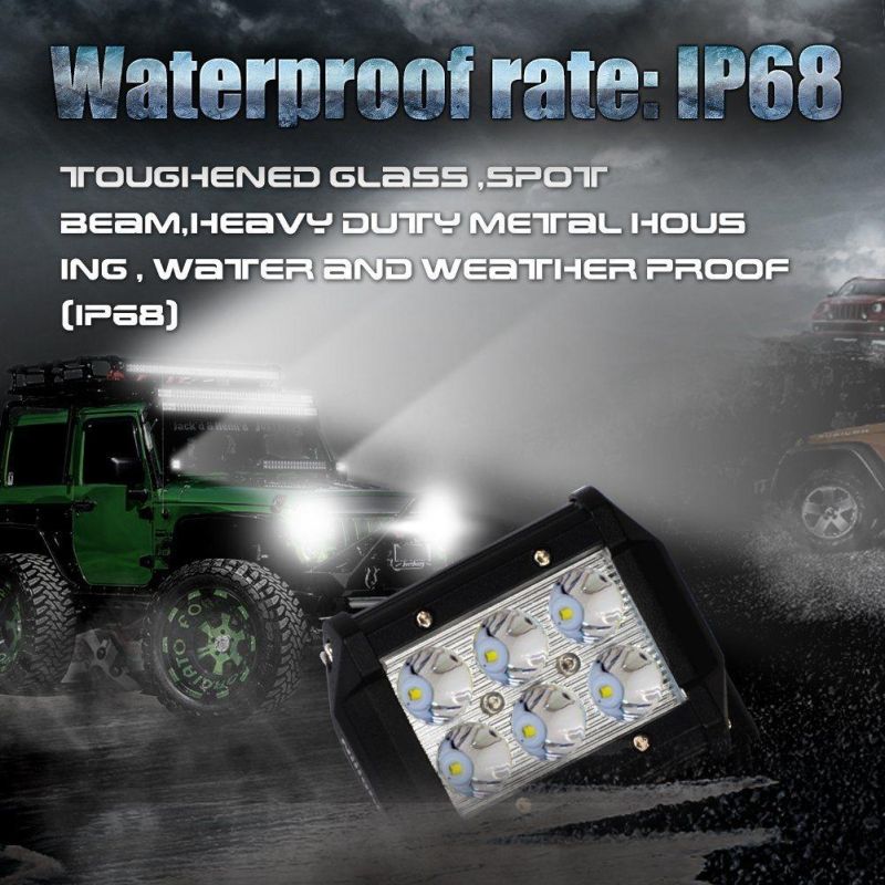 Vehicle Part Super Bright 4inch 18W Offroad Spot Beam CREE LED Work Lights