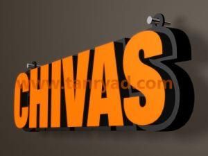 LED Resin Vertical Letters (CHIVAS)