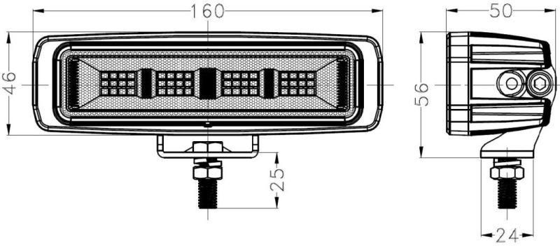 6481wy LED Fog Lights LED Turning Lights 6.0 Inch 48W 3300lm White Red Flood Beam