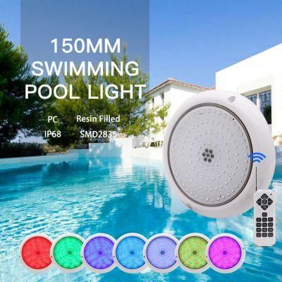 Hot Sales Plastic IP68 LED Pool Light RGB AC/DC 12V/24V LED Underwater Light for Swimming Pool