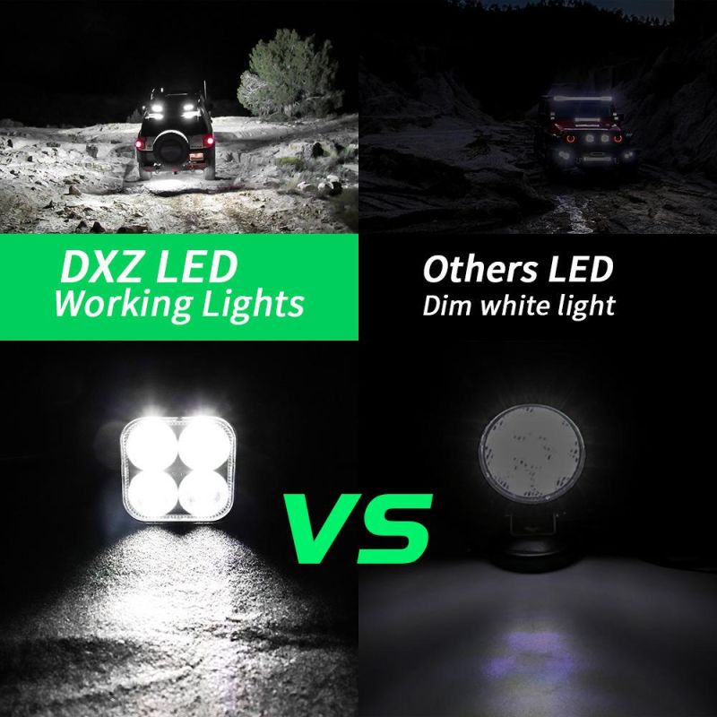 Dxz 7070 Mini 4LED Ultra Bright Floodlight Auto Driving Light Fog Light LED Work Light for Vehicle/Truck/Car/Motorcycle/ATV