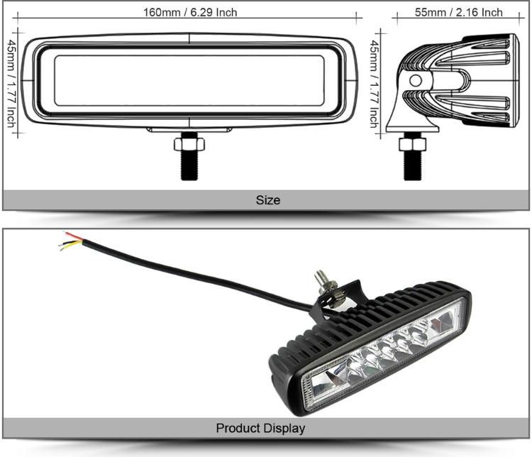 White Amber Car DRL Signal Lamp External Warning Daytime Running Lights for Motorcycle 4X4 Offroad 6 Inch Mini LED Bar Work Light