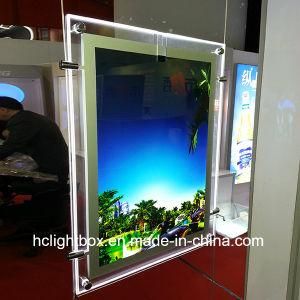 Double Sides Acrylic Light Box Crystal LED Light Box Hanging Signs From Ceiling Crystal Hanging Display