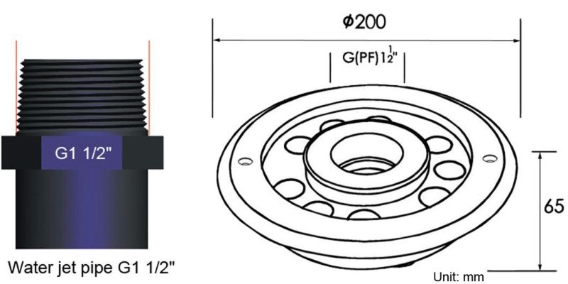 12W Waterproof Music Fountain Ring Stainless Steel LED Light IP68 Outdoor Use Light LED Pond Light LED Round Underwater Light LED Fountain Light (JP942121)