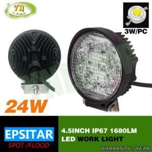 4.5inch 24W IP67 Epistar LED Work Light for Truck