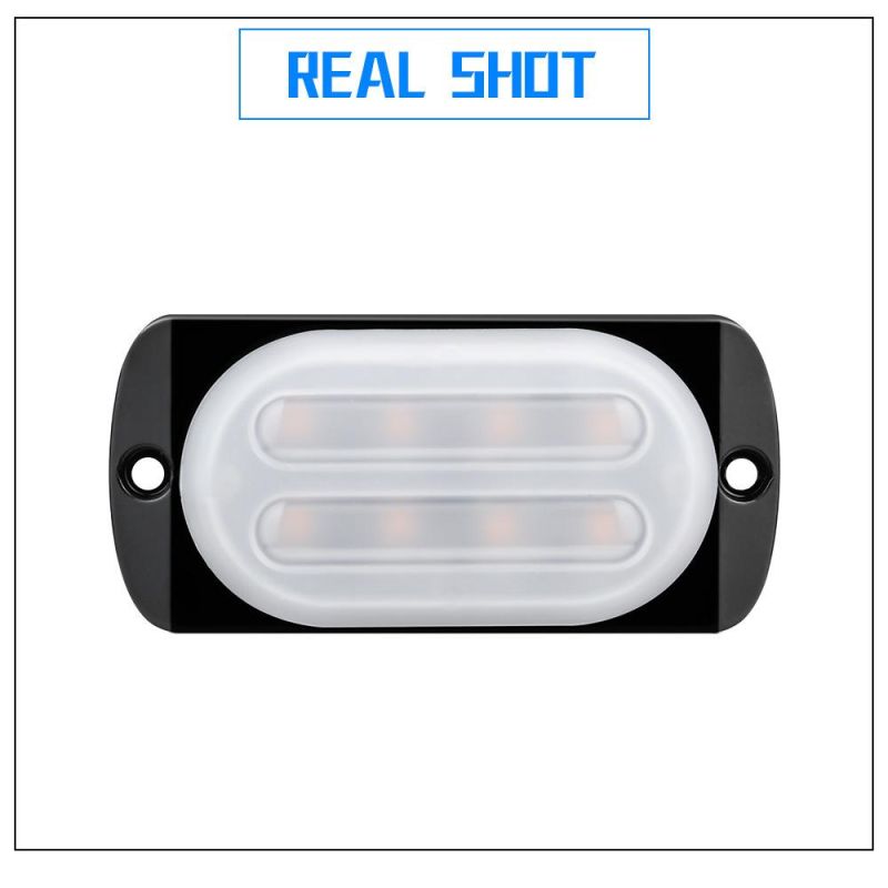 Dxz 12V 24V Flash 8 LED Vehicle Truck LED Warning Strobe Side Marker Light