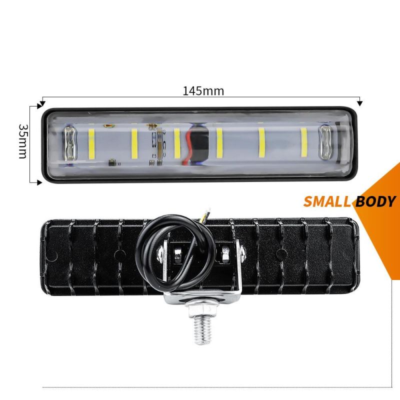 Dxz Daytimerunninglight 6inch 18W Floodlight Fog Light Bar Light off Road Boat Driving Lights Work Light SUV Motorcycle Lamp
