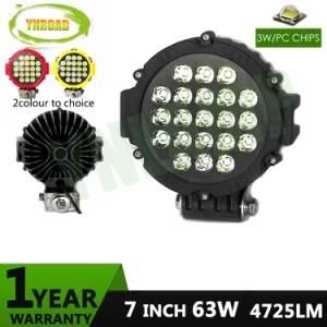 Black 63W 7inch Offroad LED Work Light with CREE LEDs