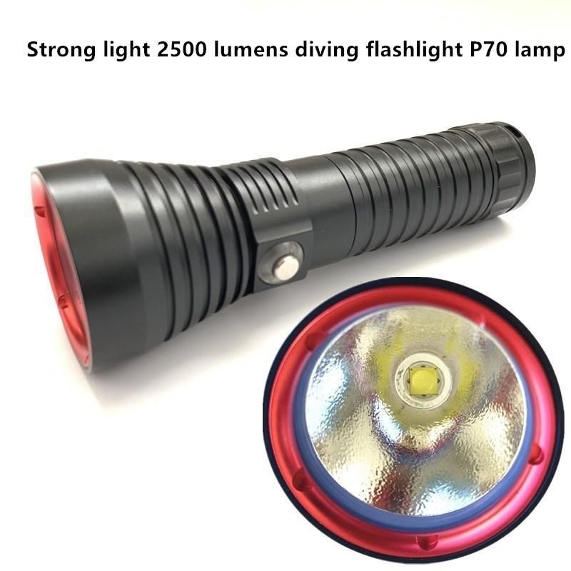 Professional Scuba Diving Torch Light Ipx8 Waterproof Underwater 60m Aluminum Alloy LED Diving Flashlights