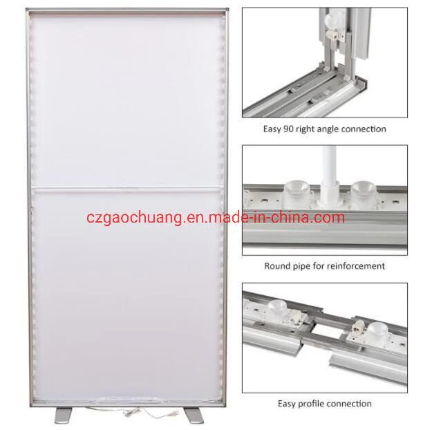 80mm Thick Tool Free Double Sided Fabric Sign LED Light Box