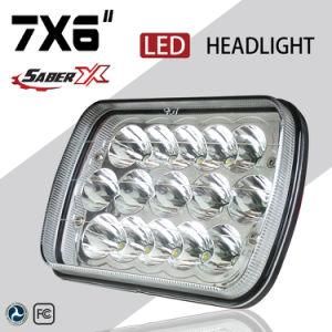 5 X 7 6 X 7 Inch 45W Rectangle Projector Car LED Headlight