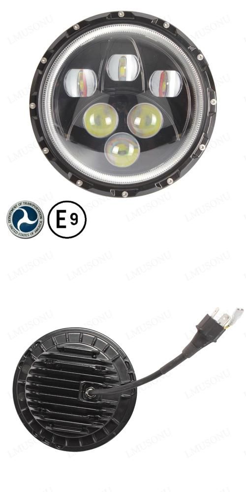 10-30V 7 Inch 60W Round CREE H4 Offroad LED Headlight with DRL and Turning Light for off-Road Vehicles