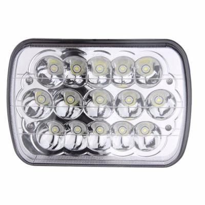 5X7&quot; LED Headlight High Low Beam 45W 7 Inch LED Square Headlight for Jeep Wrangler