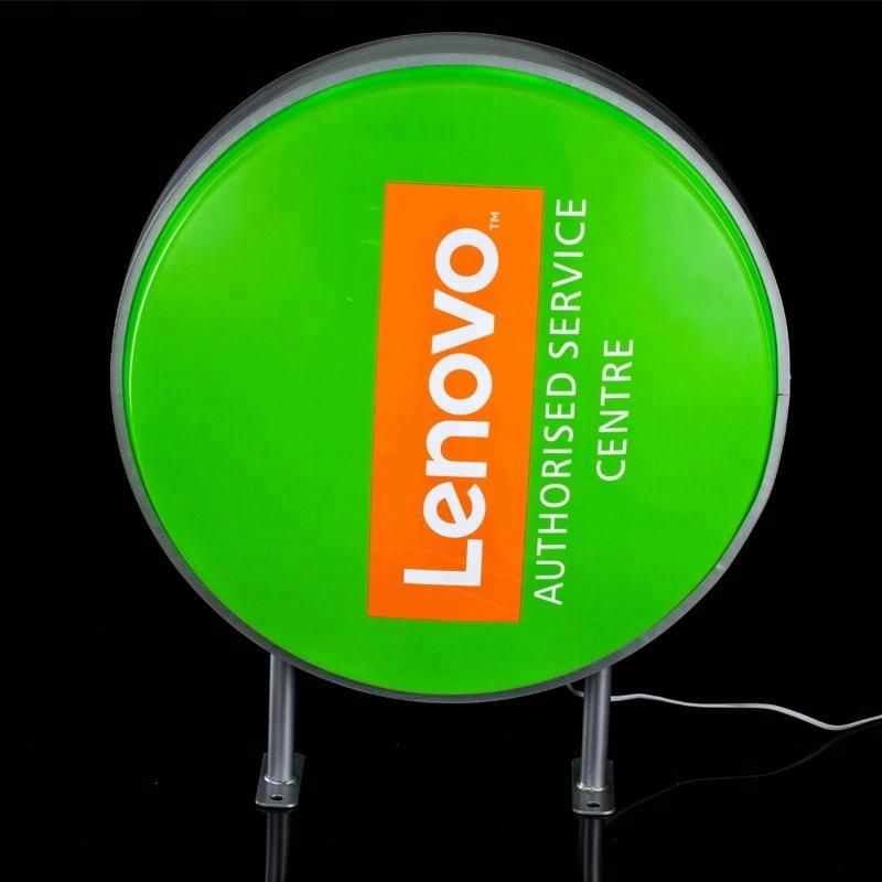 Single Double Logo Plastic Round Advertising Vacuum Forming LED Light Box