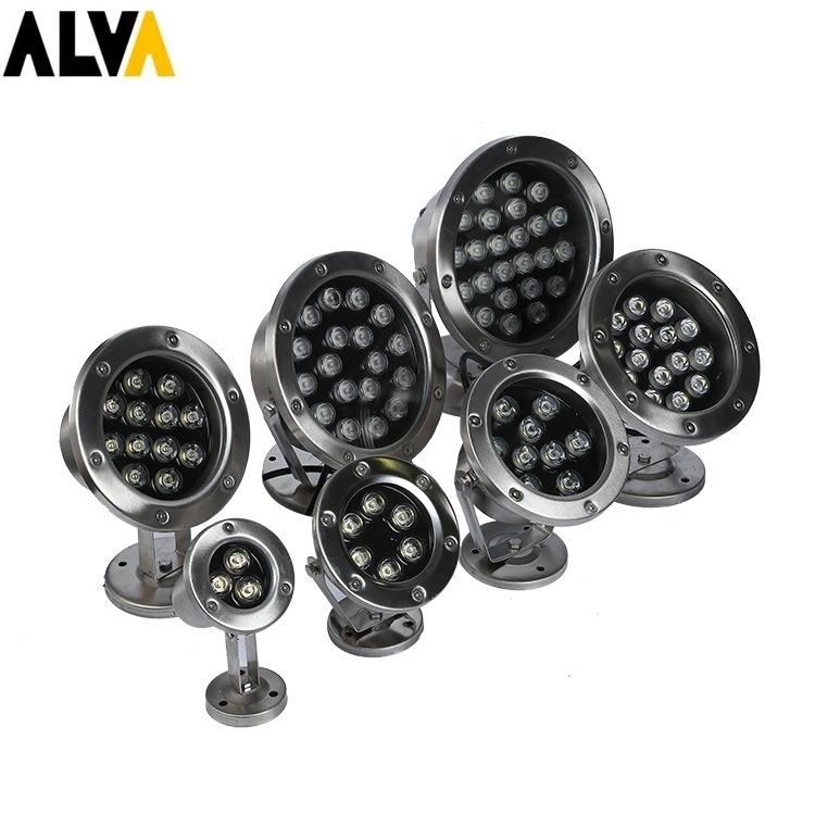 AC12V IP68 Stainless Steel 36W Single Color or RGB LED Swimming Pool Light