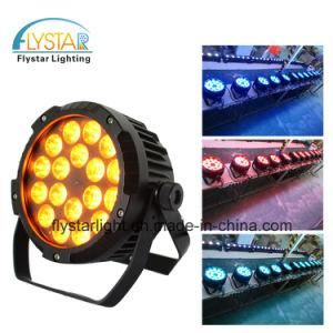 18PCS*15W RGBWA Slim LED PAR Flat Light for Stage