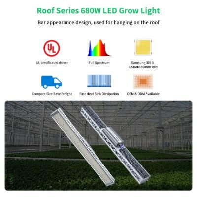 Full Spectrum Customized UV IR Dimmable LED Grow Light Bar LM301B Indoor Plant Lights for Greenhouse Cultivation