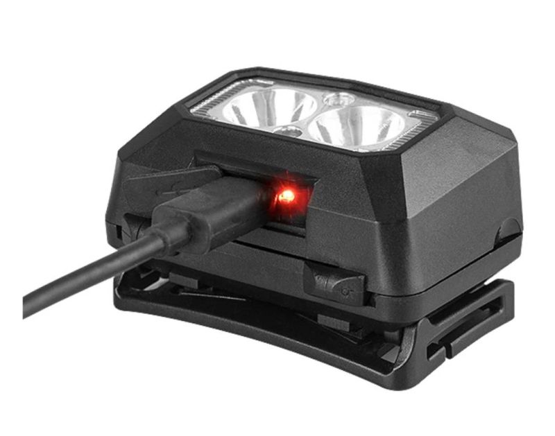 High Power Red Flashing Warning Head Torch Lamp Camping Emergency Sensor Head Torch Lamp Outdoor LED Headlight Rechargeable Portable LED Headlamp