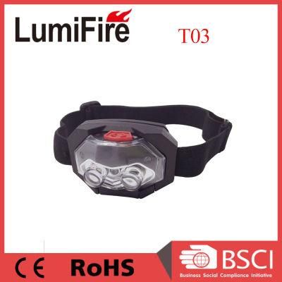 Plastic Headlight Waterproof Outdoor Camping LED Headlamp