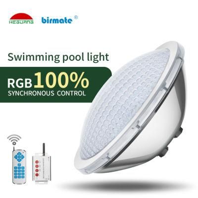 LED IP68 316L Stainless Steel PAR 56 18W RGB 100% Synchronous Control Swimming Pool Light