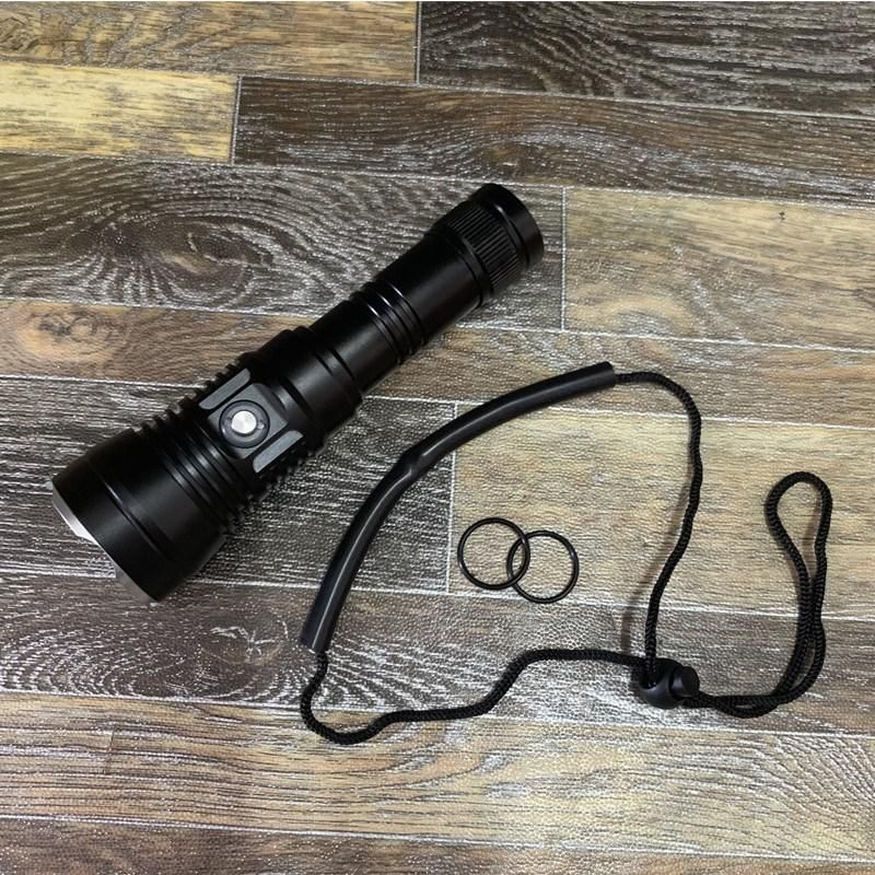 Use 21700 Battery LED P70 Waterproof Torch Lamp Diving Flashlight