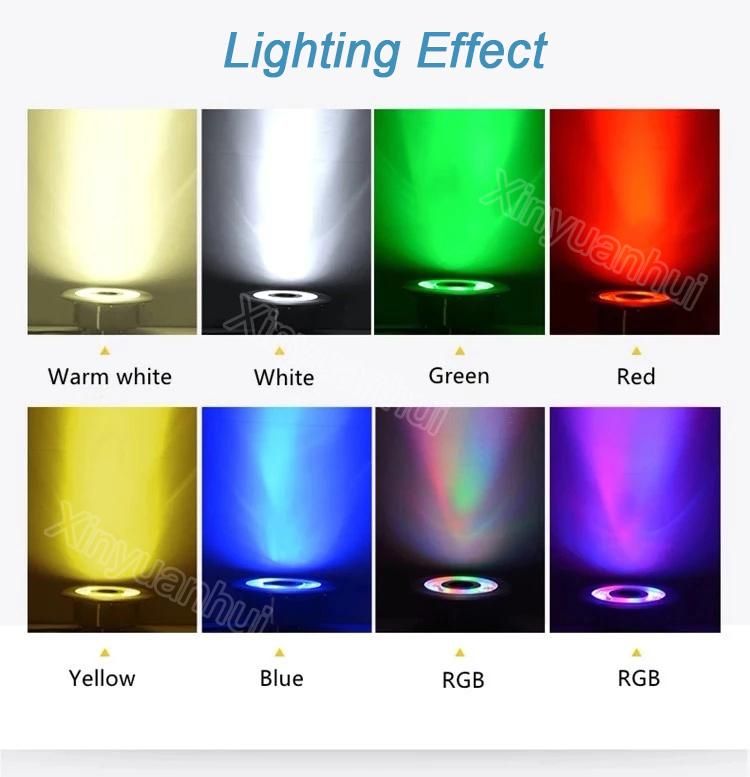 6X4w 304/316 Stainless Steel IP68 Waterproof Underwater RGB/RGBW Dry LED Fountain Ring Nozzle Light for Small Fountain