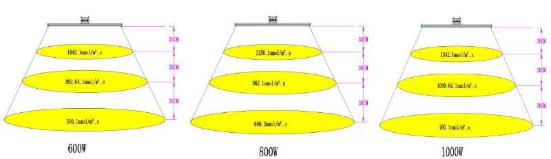 Lumin 600W Waterproof LED Grow Light for Vertical Growth and Grow Tent