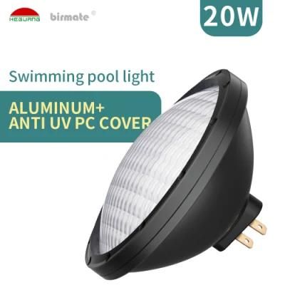 Low Voltage 12V Pool Lamp White Color Aluminum Material 20W Gx16D Base PAR56 Swimming LED Lights