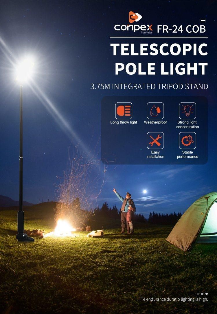 Fr-24 Conpex LED Outdoor Portable Multifunctional Camping Light on Pole Warm White Camp Light