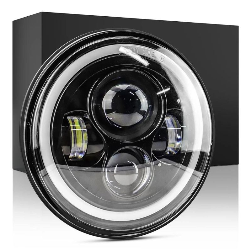 Dxz Thin Section All Round DOT SAE Approved Round 7inch Sealed Beam LED Headlamp Jeep Wrangler LED Headlight for Jeep Harley