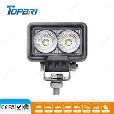 EMC 12V/24V 20W Square LED Car Trailer Motorcycle Working Work Lights with Swivel Bracket