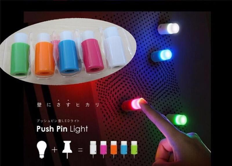 Push Sucker Suction Cup One Touch Nightlight Mini LED Pin Light Romantic Bar Light Best LED Toy for Kids Gifts