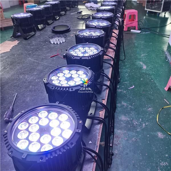 PAR 64 18X18W LED Light RGBWA UV 6in1 DMX512 LED PAR Can