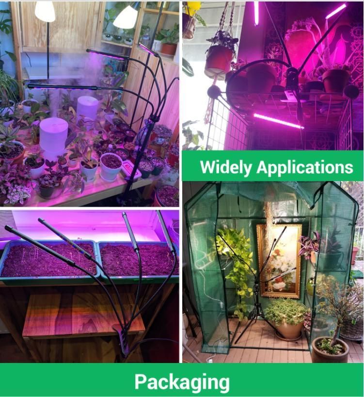 Samsung 4 Head Dimmable Levels Plant Grow Lights for Indoor Plants Growth Adjustable 6 9 12h Timer