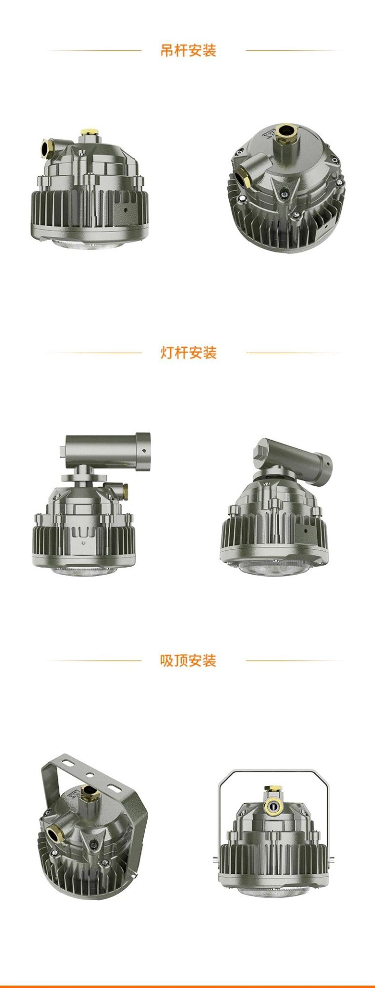 Atex Zone1 Zone2 Ex-Proof Light with 120lm/W Efficiency