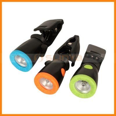 Flexible Folding LED Clip Lamp Clip Camping Hunting Battery Headlight
