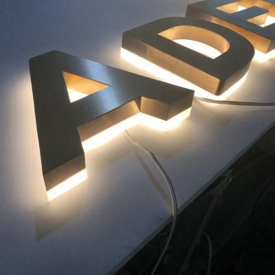 Channel Letter 3D Back Lit LED Sign Metal Acrylic Letters Luminous Words