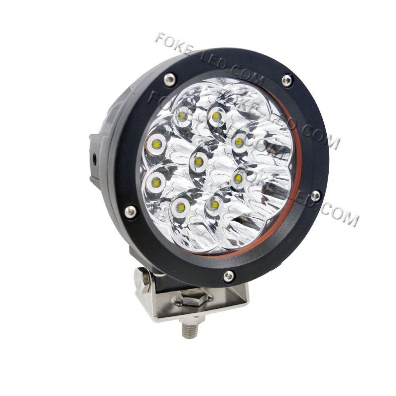 45W Round Projector LED Offroad Work Light Spot Driving Lamp for Offroad ATV SUV Car Truck Boat