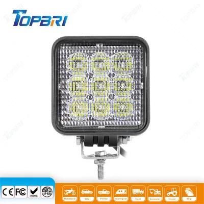 Emark Approved Square 27W LED Agriculture Work Lights for Combine Tractor Truck