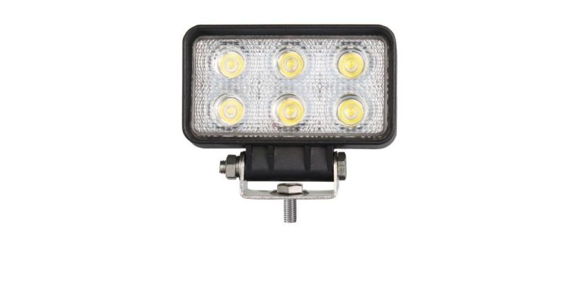 Improved Rectangle 4.5inch 18W Spot/Flood Epistar LED Car Light for Truck Excavator Offroad 4X4